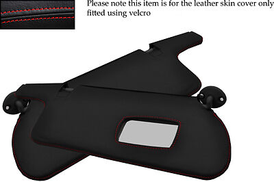 RED STITCH FITS HONDA PRELUDE 92-96 4TH GEN 2X SUN VISORS LEATHER COVERS