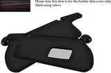RED STITCH FITS HONDA PRELUDE 92-96 4TH GEN 2X SUN VISORS LEATHER COVERS