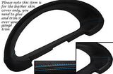 BLUE STITCH FITS CITROEN SAXO 96-04 GAUGE SPEEDO TRIM SURROUND LEATHER COVER