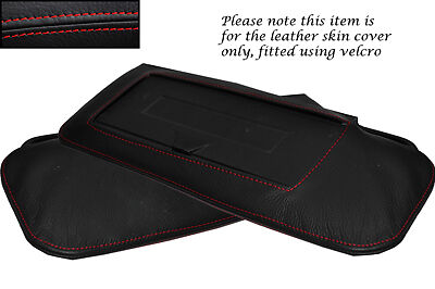 RED STITCH FITS CORVETTE C4 84-96 2X SUN VISORS LEATHER COVERS ONLY CUSTOM NEW