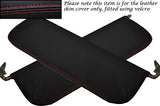 RED STITCHING FITS RILEY WOLSELEY 1500 2X SUN VISORS LEATHER COVERS ONLY