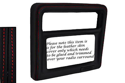 RED STITCH FITS TOYOTA MR2 MK1 AW11 84-90 RADIO SURROUND LEATHER COVER ONLY