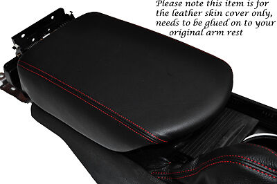RED STITCHING FITS NISSAN GT-R R35 2009-2013 LEATHER ARMREST COVER ONLY
