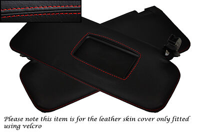 RED STITCHING FITS AUDI TT MK2 COUPE 2006-2013 2X SUN VISORS LEATHER COVERS