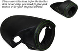 GREEN  STITCH FITS FORD CAPRI MK2 MK3 STEERING WHEEL SHROUD LEATHER SKIN COVER