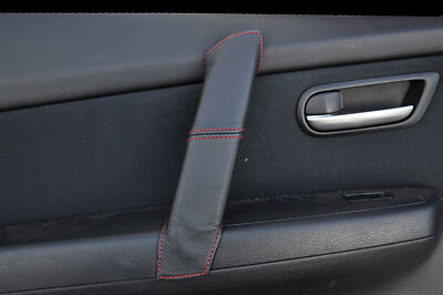 RED STITCHING FITS MAZDA 6 2008-2012 FRONT 1 X DOOR HANDLE LEATHER COVER