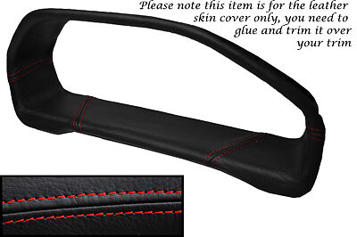 RED STITCH 96-04 FITS PEUGEOT 106 MK2 II PHASE 2 GAUGE HOOD SPEEDO COVER LEATHER