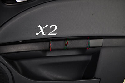 RED STITCHING SEAT FITS LEON MK2 05-12 2X FRONT DOOR HANDLE LEATHER COVER