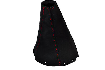 RED STITCHING FITS TOYOTA SUPRA MK4 1993 - 2002 LEATHER GAITER BOOT SHIFT SUEDE