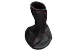 RED STITCHING FITS DAF XF 460 REAL LEATHER GEAR GAITER CUSTOM NEW MADE IN UK