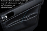 BLUE STITCH FITS  MITSUBISHI LANCER EVO 7 8 9 VII VIII IX 2X REAR DOOR  COVERS
