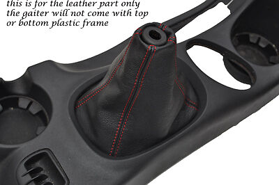 RED STITCHING FITS HYUNDAI SANTA FE 01-06 LEATHER GEAR GAITER ONLY CUSTOM NEW
