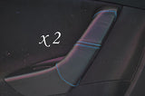 BLUE STITCHING FITS VW PASSAT B6  05-11 2X REAR DOOR HANDLE LEATHER COVERS