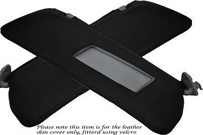BLACK STITCHING FITS BMW 3 SERIES E36 92-99 2X SUN VISORS LEATHER COVERS ONLY