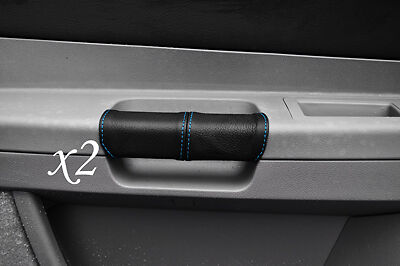 BLUE STITCHING FITS CHRYSLER 300C CRD 06-11 2X FRONT DOOR HANDLE BLACK COVERS