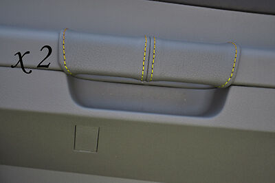 YELLOW STITCHING FITS CHRYSLER 300C CRD 06-11 2X REAR DOOR HANDLE GREY COVERS