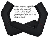RED STITCH FITS VAUXHALL OPEL TIGRA 04-09 2X CENTRE CONSOLE GRAB HANDLE COVERS
