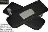 YELLOW STITCHING FITS SEAT LEON MK1 1999-2006 2X SUN VISORS LEATHER COVERS