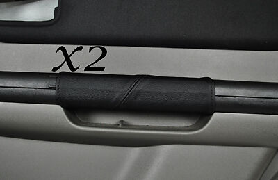 BLACK STITCH FITS NISSAN X TRAIL X-TRAIL 2001-07 2X REAR DOOR HANDLE LTHR COVERS