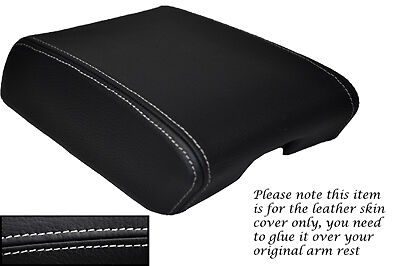 WHITE STITCHING FITS NISSAN TERRANO 1993-2006 LEATHER ARMREST SKIN COVER