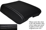 WHITE STITCHING FITS NISSAN TERRANO 1993-2006 LEATHER ARMREST SKIN COVER