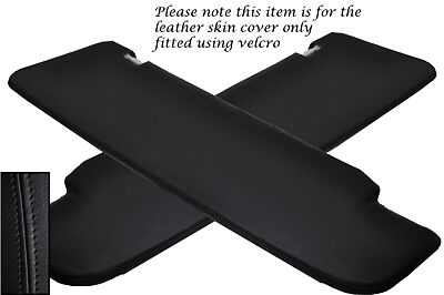BLACK STITCH FITS FIAT DUCATO PEUGEOT BOXER 07-13 2X SUN VISORS LEATHER COVERS
