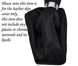 BLACK STITCHING FITS FORD FOCUS MK3 2011 + LEATHER GEAR GAITOR CUSTOM NEW