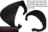 RED STITCH FITS AUDI TT MK2 06-13 SPEEDO GAUGE HOOD LEATHER COVER ONLY
