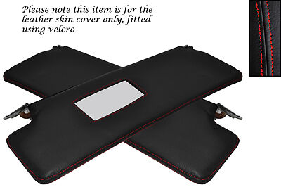 RED STITCHING FITS ROVER P5 P5B V8 COUPE 2X SUN VISORS LEATHER COVERS ONLY