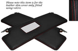 RED STITCHING FITS ROVER P5 P5B V8 COUPE 2X SUN VISORS LEATHER COVERS ONLY