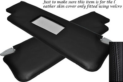 BLACK STITCH FITS TRIUMPH DOLOMITE 1972-1981 2X SUN VISORS LEATHER COVERS ONLY