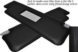 BLACK STITCH FITS TRIUMPH DOLOMITE 1972-1981 2X SUN VISORS LEATHER COVERS ONLY
