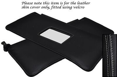 GREY STITCHING FITS ALFA ROMEO 75 1985-1992 2X SUN VISORS LEATHER COVER ONLY