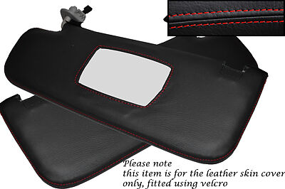RED STITCHING FITS ALFA ROMEO 159 05-11 2X SUN VISORS LEATHER COVER ONLY