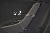 WHITE STITCHING FITS VW PASSAT B6  05-11 2X REAR DOOR HANDLE LEATHER COVERS