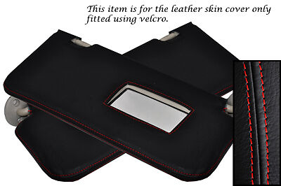 RED STITCH FITS ROVER 25 MG ZR 99-05 2X SUN VISORS LEATHER COVERS ONLY