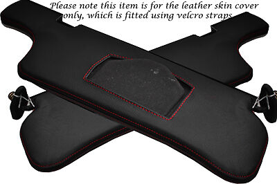 RED STITCH FITS NISSAN 300ZX Z32 90-95 2X SUN VISORS LEATHER COVERS ONLY