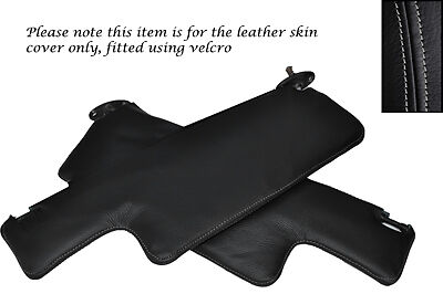 GREY STITCH FITS ALFA ROMEO ALFETTA GTV6 74-86 2X SUN VISORS LEATHER COVER ONLY