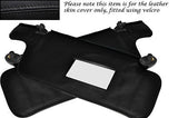 BLACK STITCHING FITS NISSAN S14 200SX 1994-1999 2X SUN VISORS LEATHER COVERS