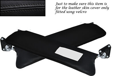 BLACK STITCHING FITS ROVER P4 2X SUN VISORS LEATHER COVERS ONLY CUSTOM NEW