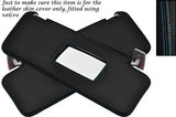 BLUE STITCH FITS MERCEDES E CLASS W124 83-95 2X SUN VISORS LEATHER COVERS ONLY