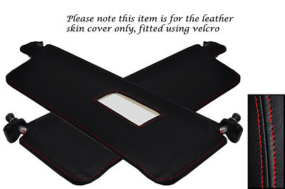 RED STITCHING FITS ALFA ROMEO ALFASUD 2X SUN VISORS LEATHER COVER ONLY