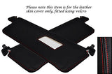 RED STITCHING FITS ALFA ROMEO ALFASUD 2X SUN VISORS LEATHER COVER ONLY