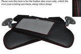 RED STITCHING FITS TOYOTA CELICA GT4 1990-1993 2X SUN VISORS LEATHER COVERS ONLY