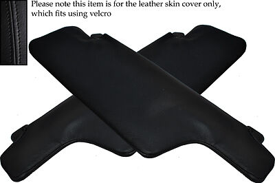 BLACK STITCH FITS PORSCHE 911 1969-1973 2X SUN VISORS LEATHER COVERS ONLY