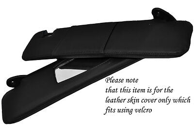 BLACK STITCH FITS FIAT COUPE 1993-2000 2X SUN VISORS LEATHER COVERS ONLY