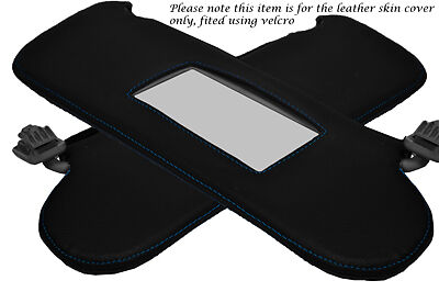 BLUE STITCH FITS VAUXHALL OPEL ASTRA MK4 4 G HOLDEN 98-05 2X SUN VISORS COVERS