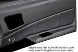 BLACK STTICHING FITS NISSAN SKYLINE R34 1999-2002  2 X DOOR CARD TRIM COVERS