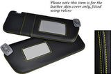 YELLOW STITCHING FITS PEUGEOT 306 93-02 2X SUN VISORS LEATHER COVERS ONLY