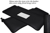 BLACK STITCHING FITS  ALFA ROMEO 75 1985-1992 2X SUN VISORS LEATHER COVER ONLY